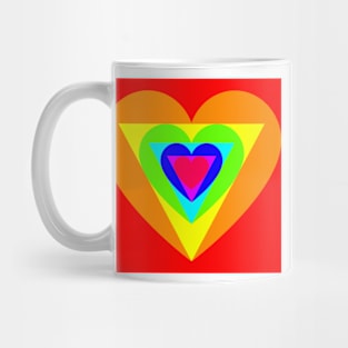 Rainbow heart Mug